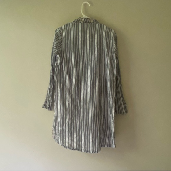 Karyn Seo Women’s Small Embroidered Open Front Kimono Wrap Cardigan 100% Cotton - Picture 2 of 8